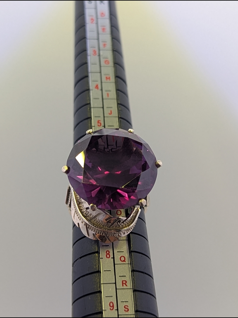 ✨ Vintage 10K Yellow Gold Alexandrite Cocktail Ring – Size 6.75 – ✨ - Picture 10 of 10